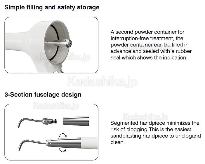 Voldent ProJet 歯面清掃器 エアフローデバイス（歯肉縁上 + 歯周ハンドピース）